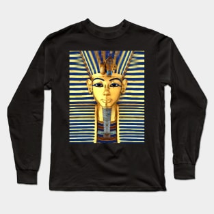 King Tut Gold & Blue Lapis Mask Long Sleeve T-Shirt